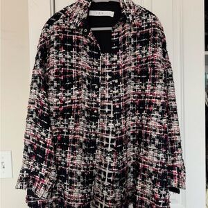IRO Black and Pink Tweed Jacket